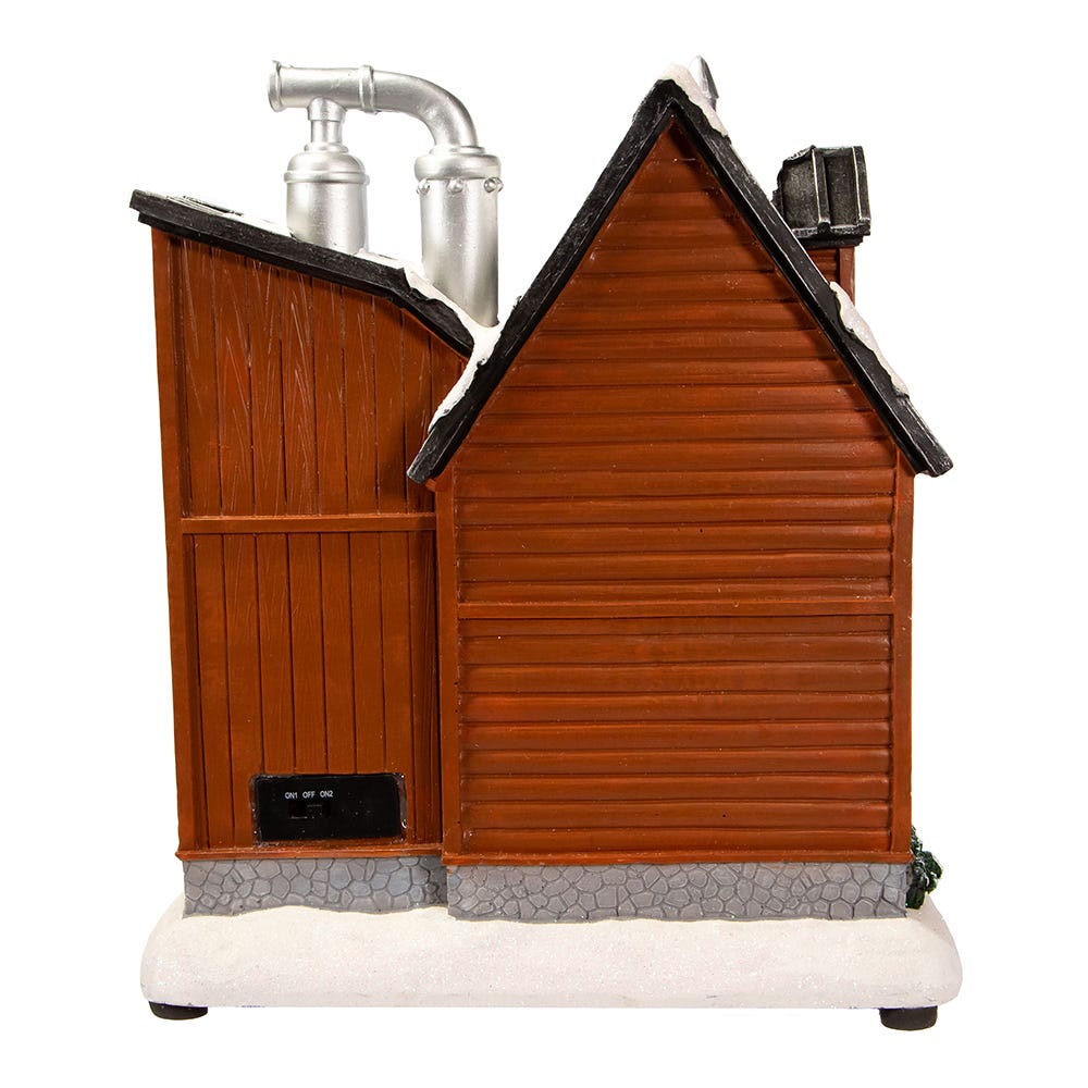 Kurt Adler 10.63-Inch Battery-Operated Light Up Musical Chocolate Factory