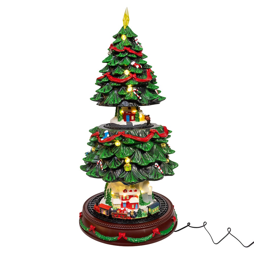 Kurt Adler Musical Animated Christmas Tree Table Piece