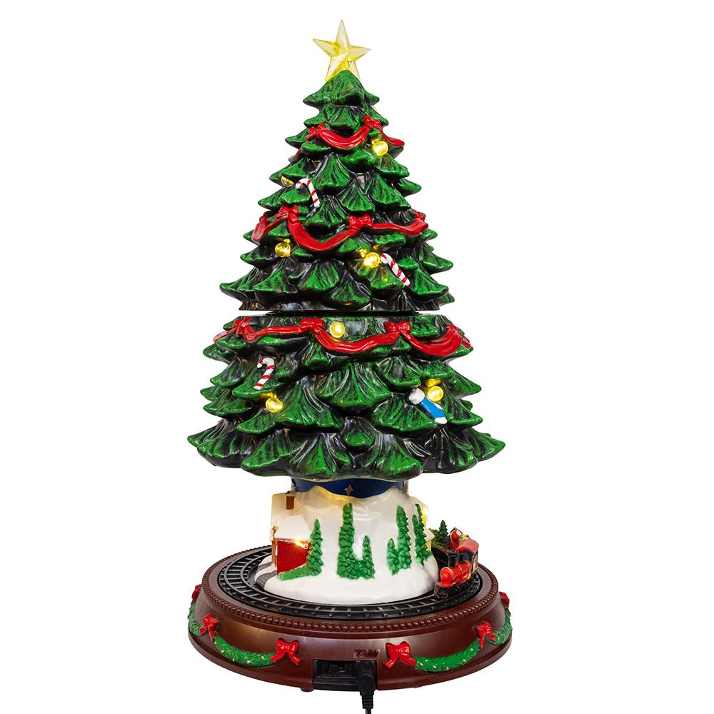 Kurt Adler Musical Animated Christmas Tree Table Piece