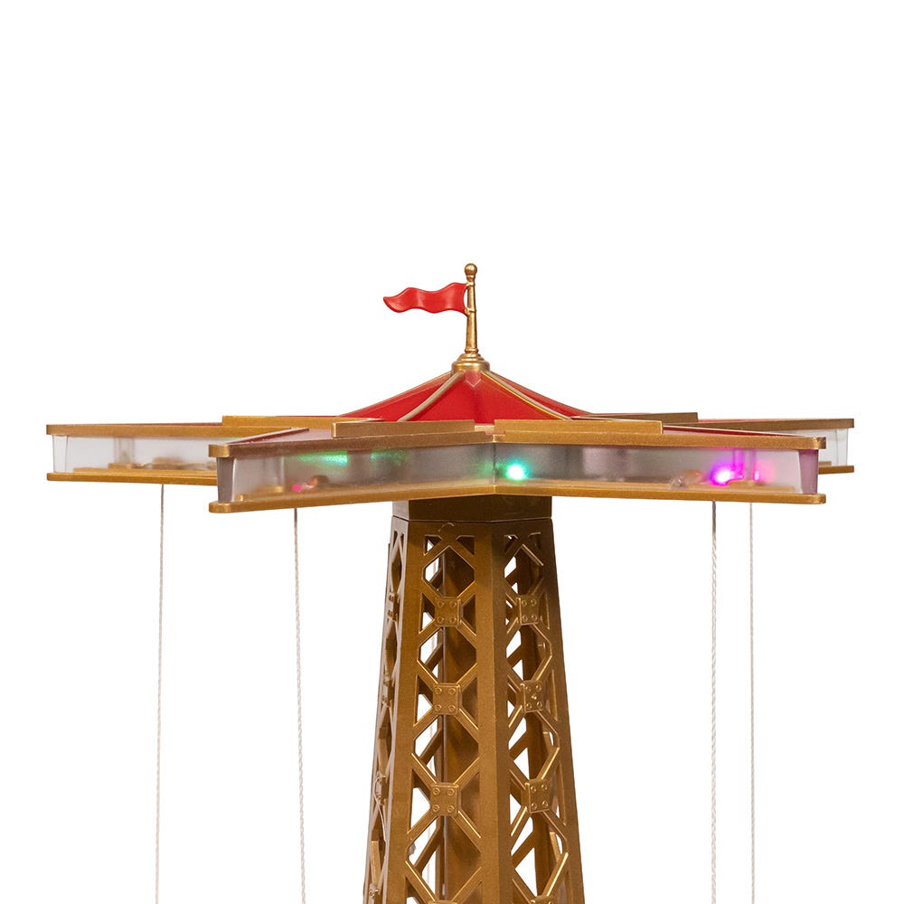 Kurt Adler LED Lighted Musical Santa Balloon Drop Table Piece