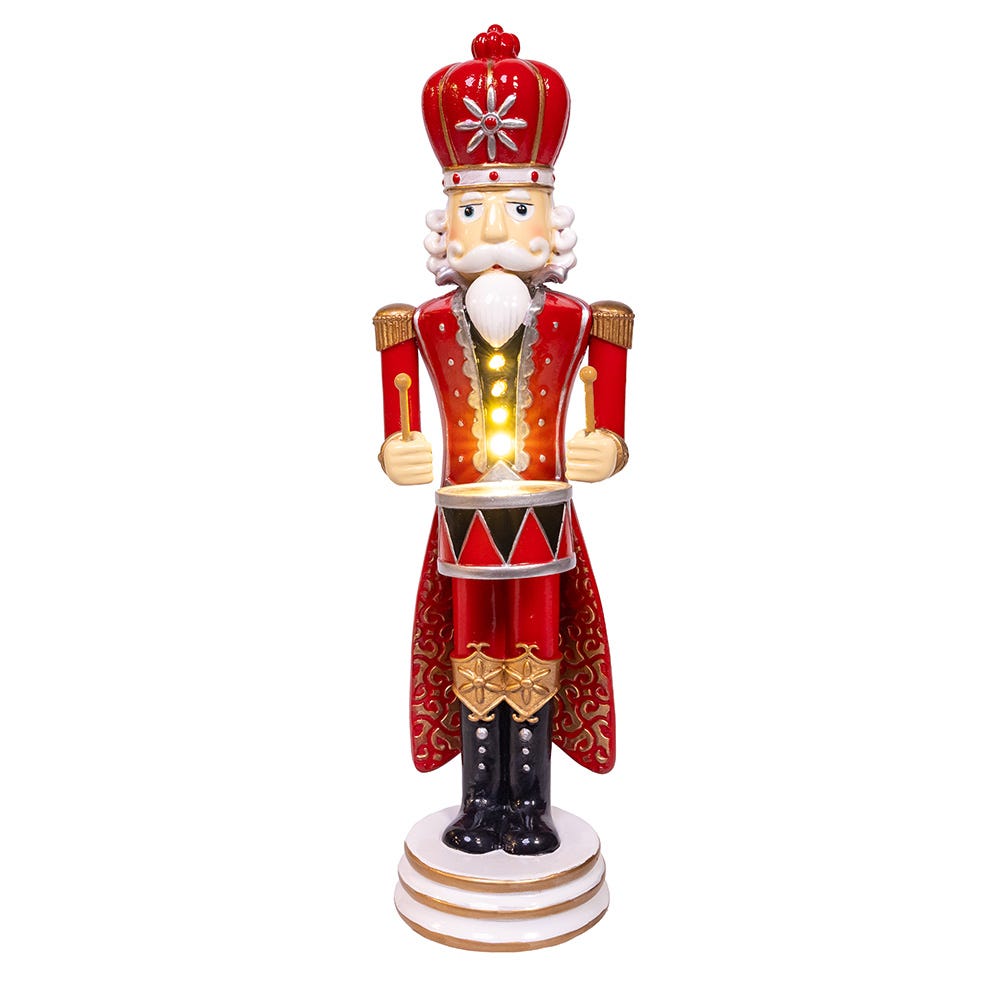 Kurt Adler 12" Battery Operated Lighted King Nutcracker Table Piece