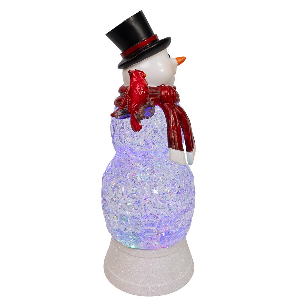 Kurt Adler 11.42-Inch Battery Operated LED Swirl Glitter Snowman
