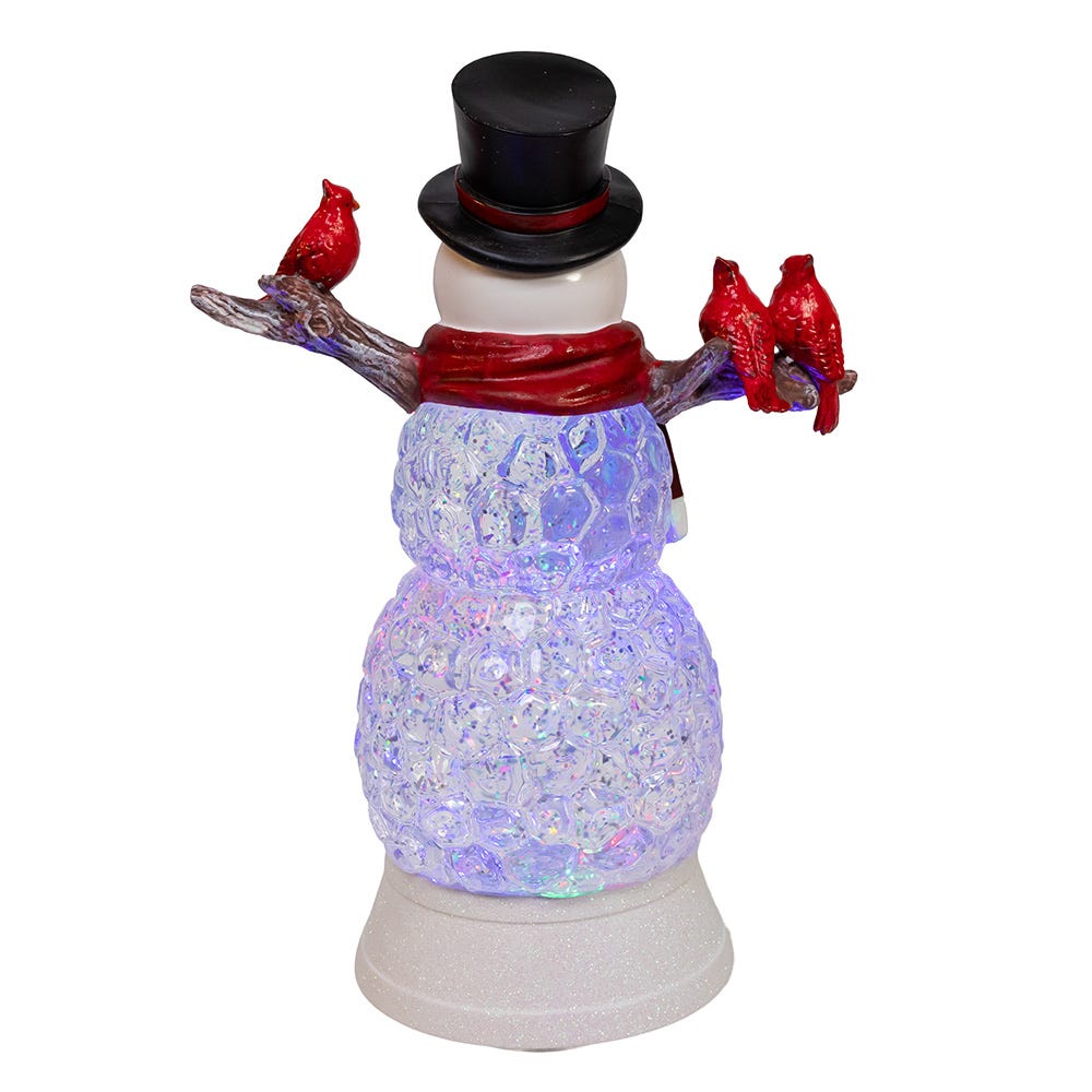 Kurt Adler 11.42-Inch Battery Operated LED Swirl Glitter Snowman