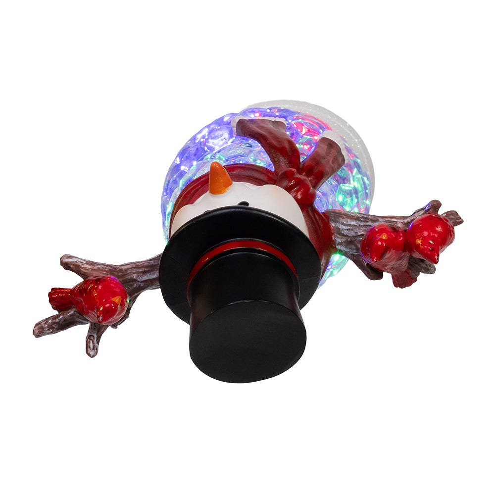 Kurt Adler 11.42-Inch Battery Operated LED Swirl Glitter Snowman
