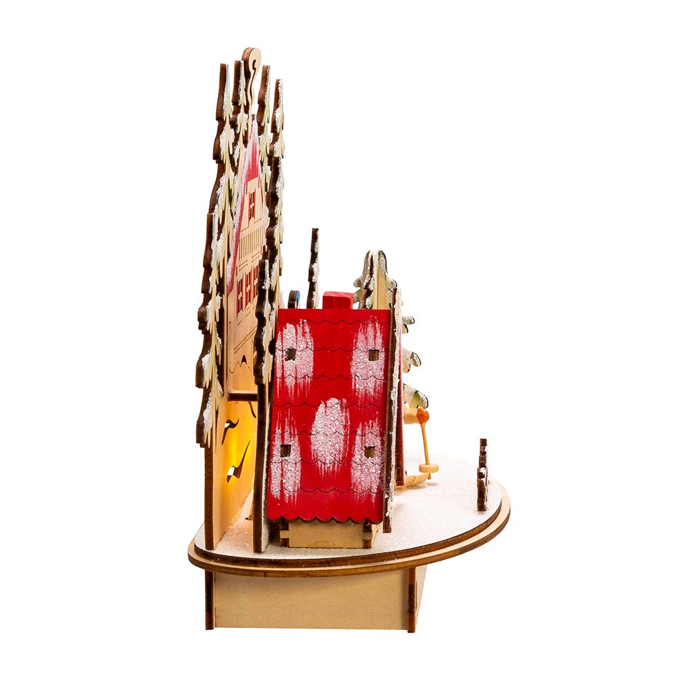 Kurt Adler 7.9-Inch Battery-Operated Light Up Ski Resort Village