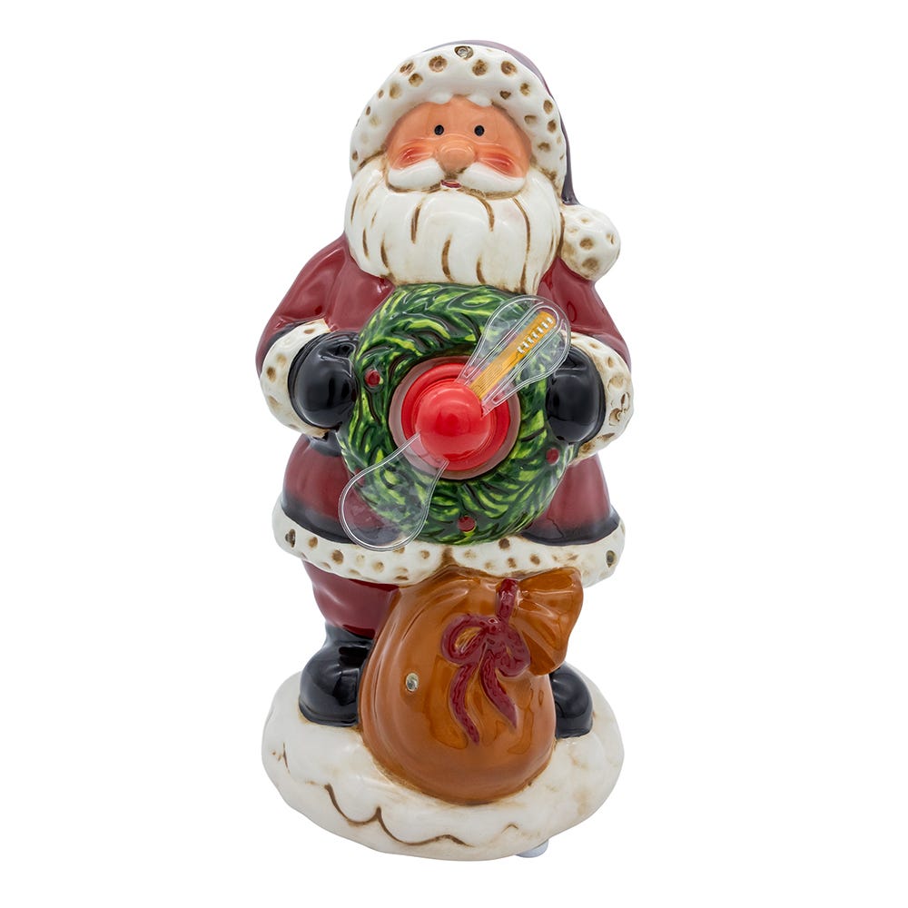 Kurt Adler 10-Inch Battery Operated Musical Santa Table Piece with Digital Propeller