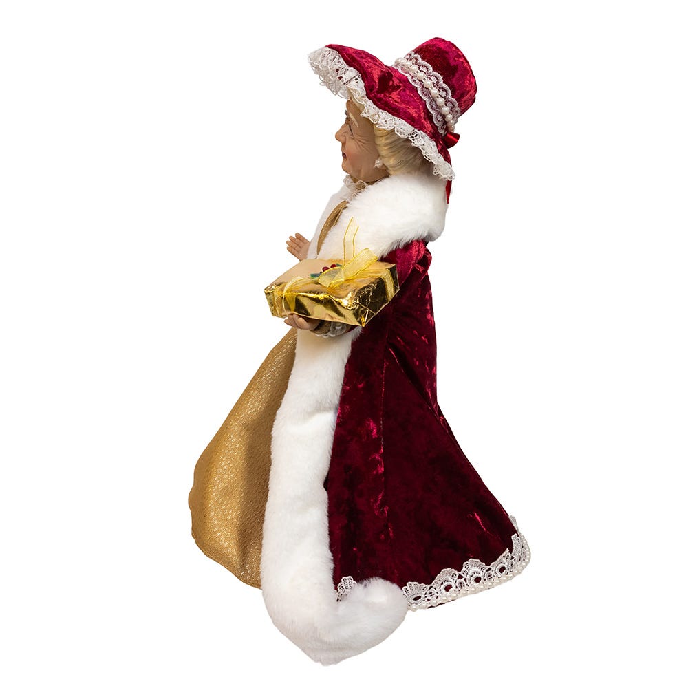 Kurt Adler 17-Inch Jacqueline Kent Red and Gold Mrs. Claus Figurine