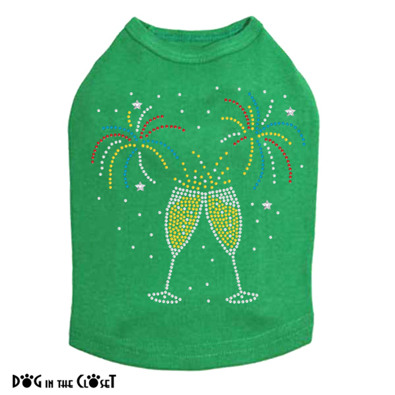 Happy New Year Drink & Fireworks - Dog Tank