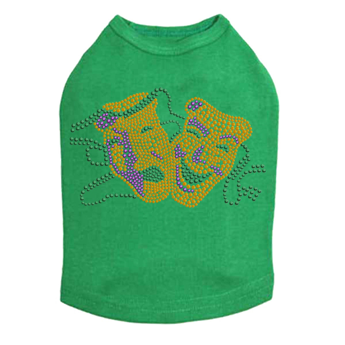 Gold Theater Comedy Tragedy Mask - Dog Tank