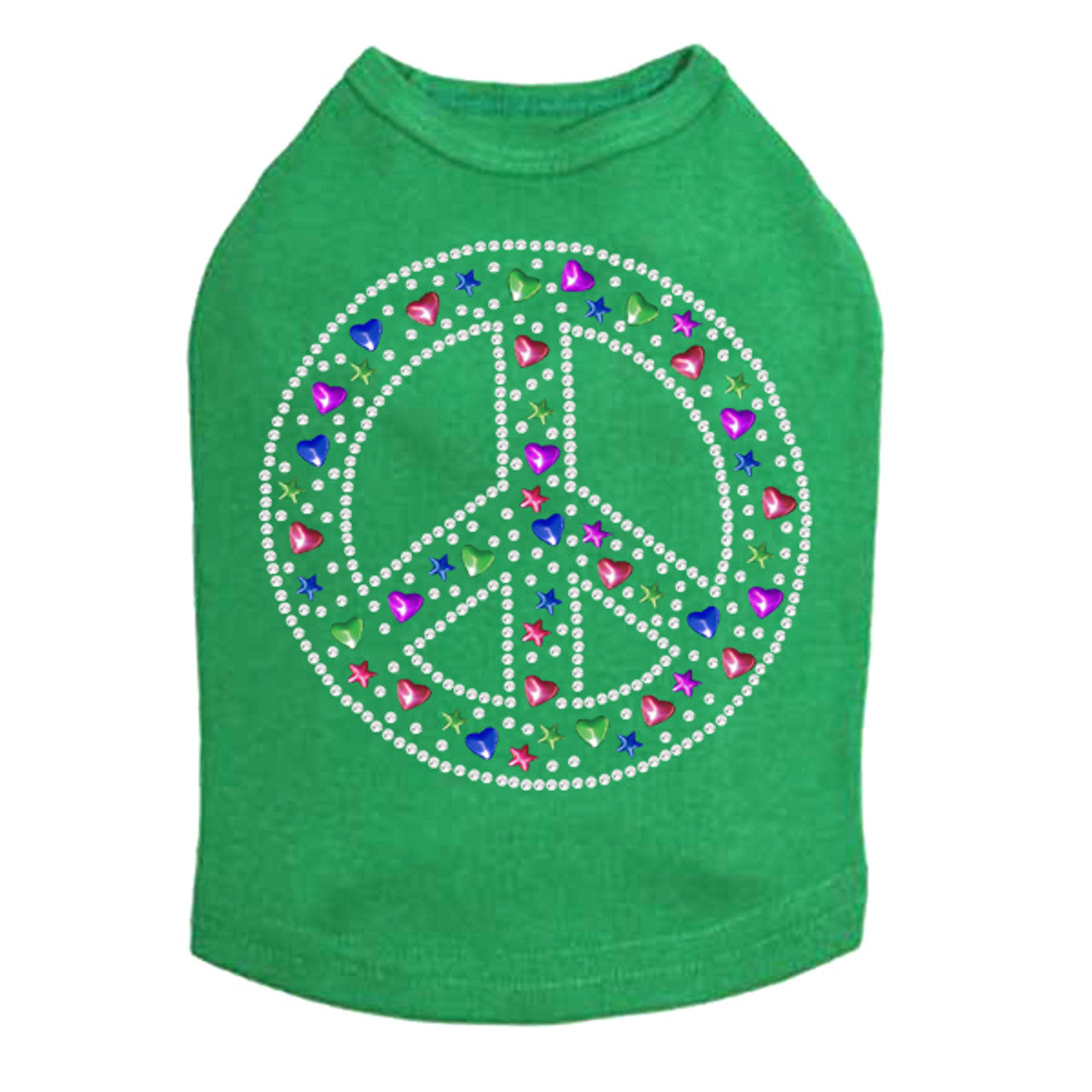 Peace Sign (Stars & Hearts) - Dog Tank
