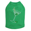 Martini - Silver Rhinestone - Dog Tank