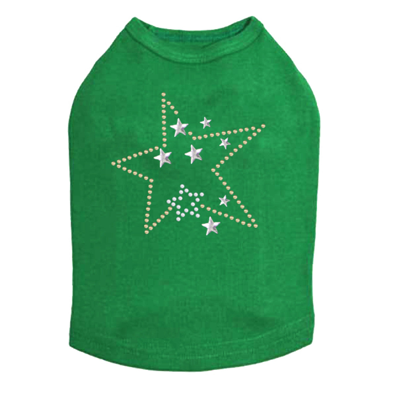 Gold & Silver Stars - Dog Tank
