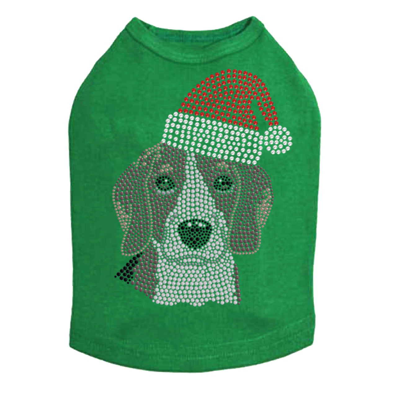 Beagle with Santa Hat - Dog Tank