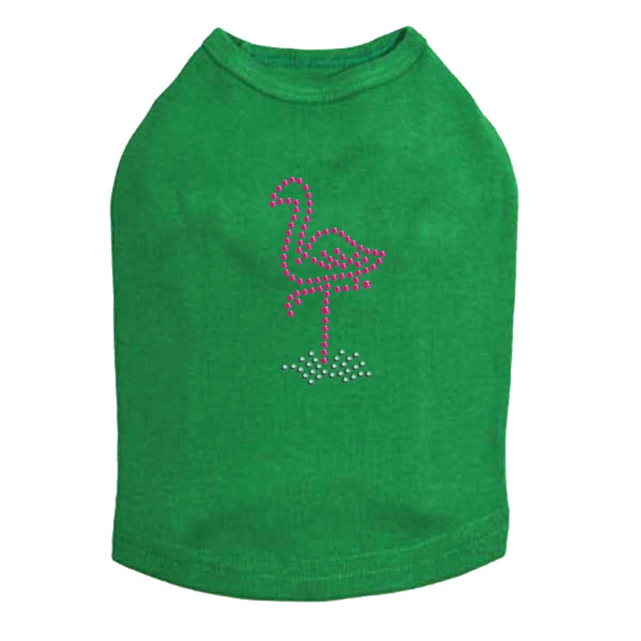 Pink Flamingo in Grass - Small - Dog Tank