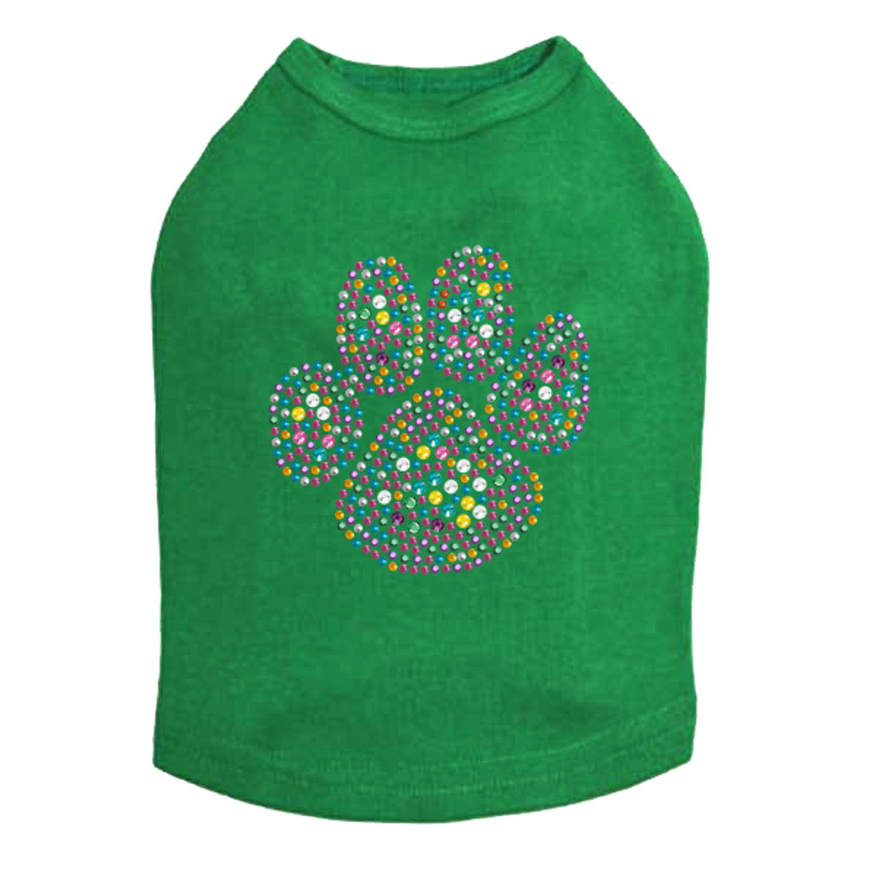 Multicolor Paw - Dog Tank