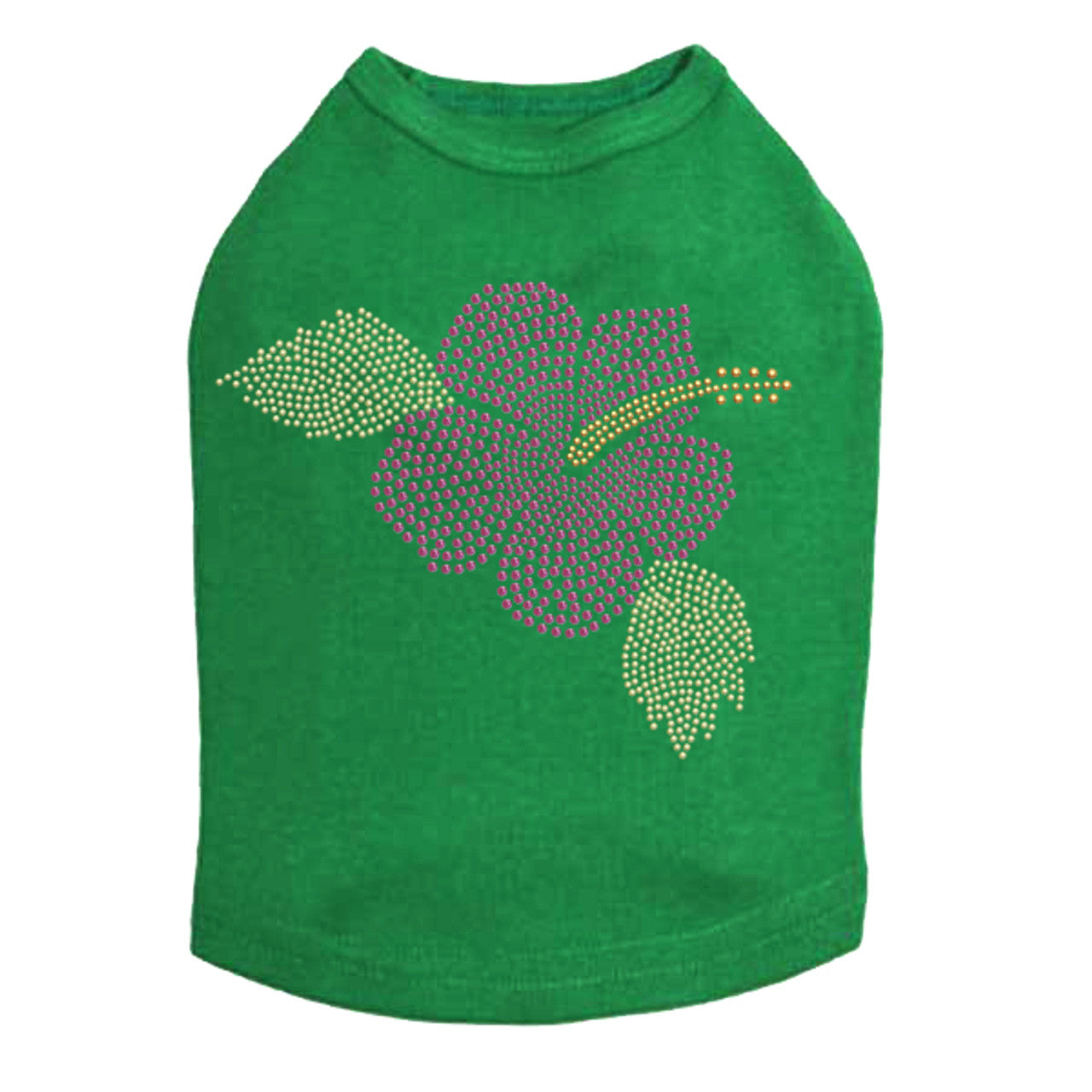 Large Pink Hibiscus - Dog Tank