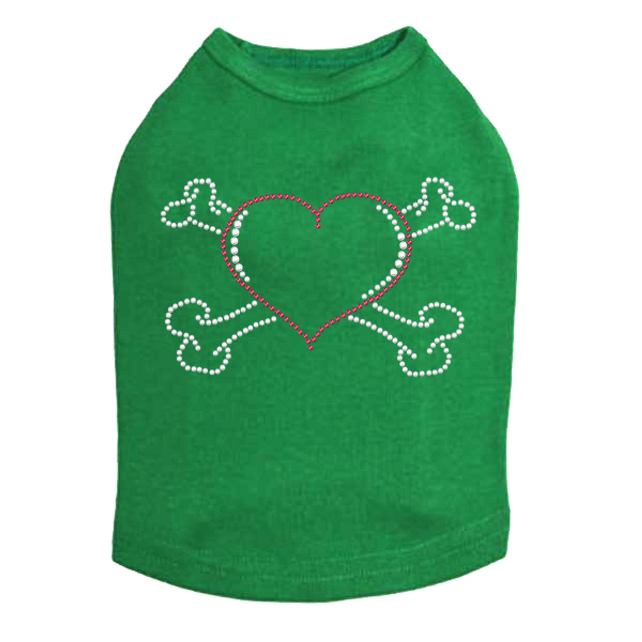 Heart with Cross Bones - Dog Tank