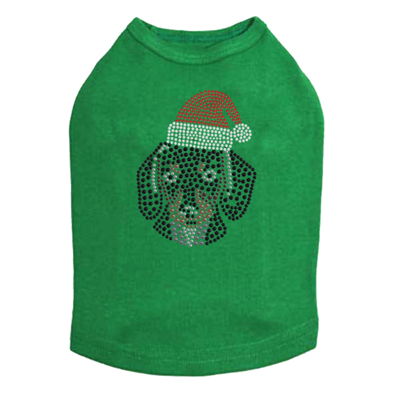 Dachshund Face with Santa Hat - Dog Tank