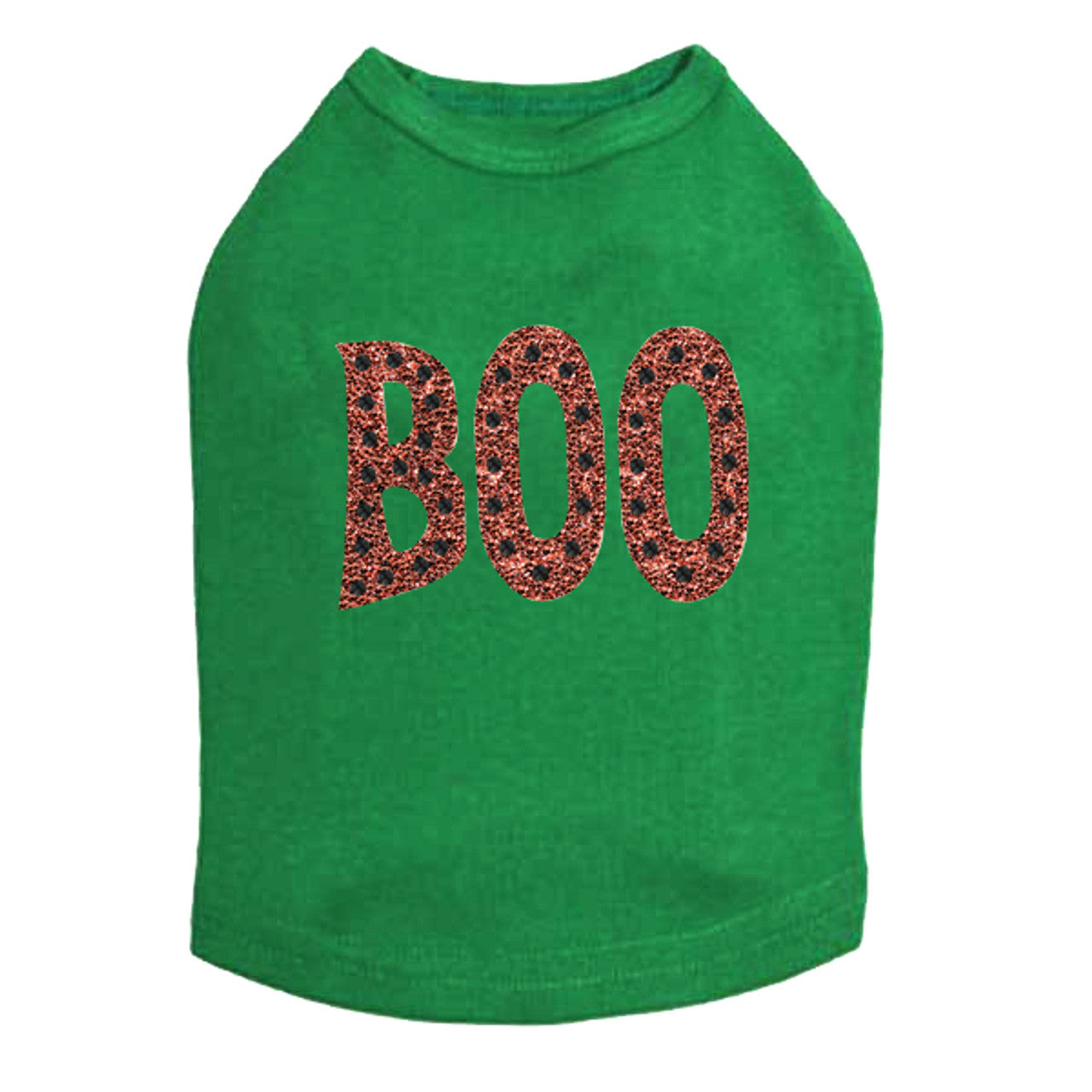 Orange Glitter Boo - Dog Tank