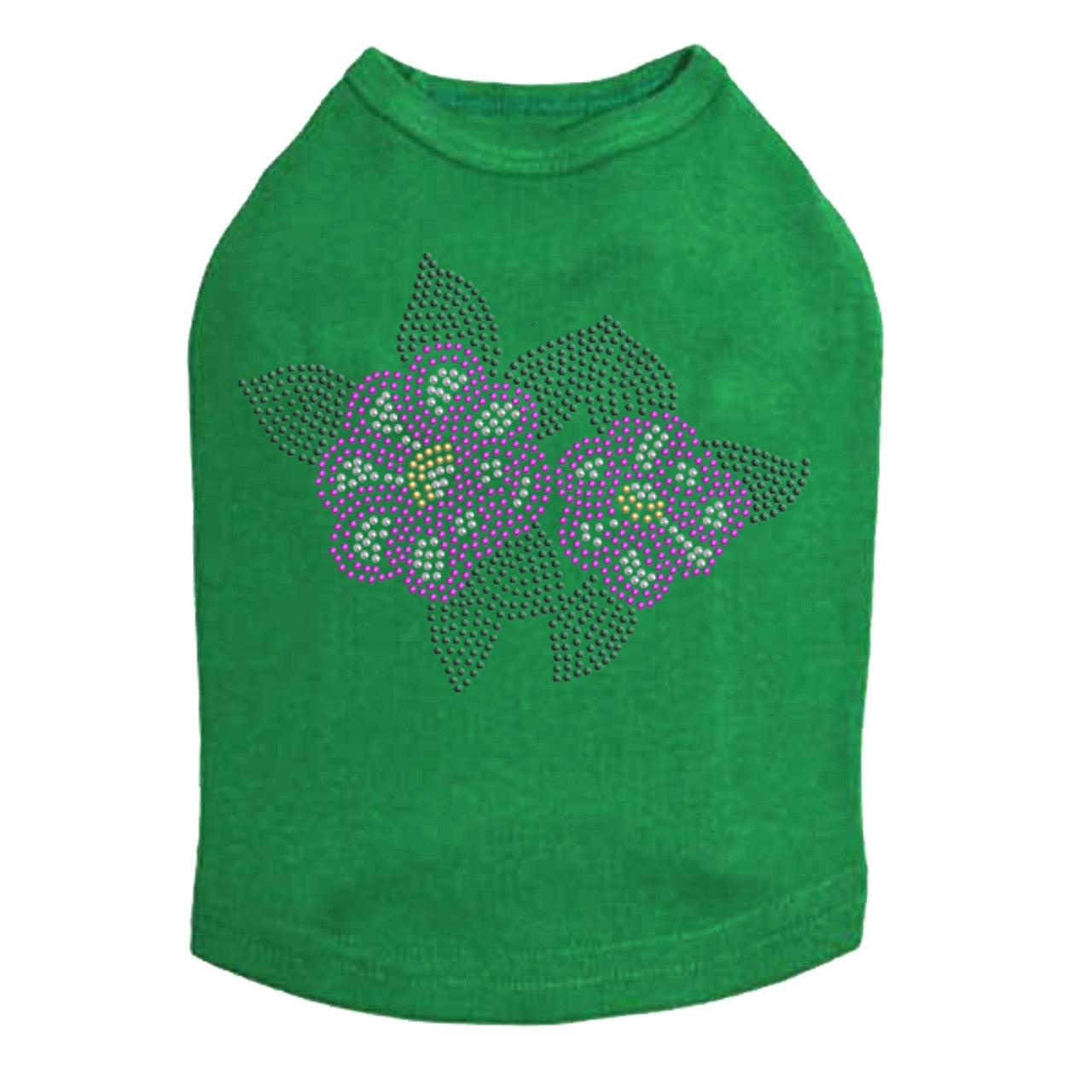 Magenta Flowers - Dog Tank
