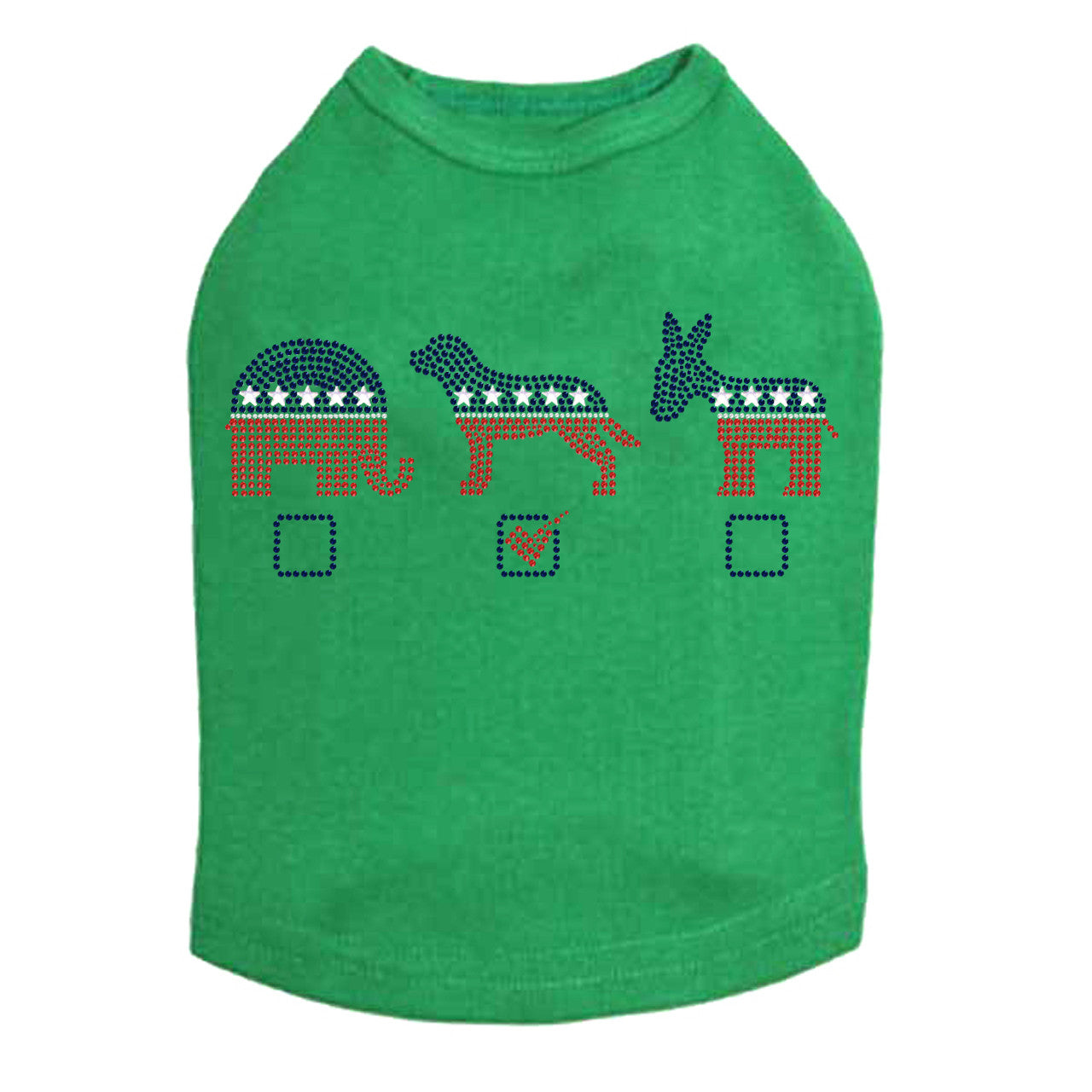 Vote Dog, Elephant, Donkey - Dog Tank