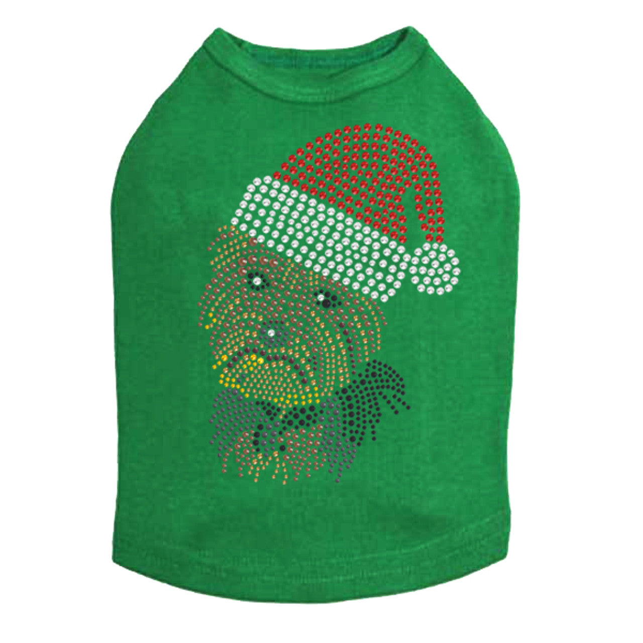 Yorkie Face 1 with Santa Hat - Dog Tank