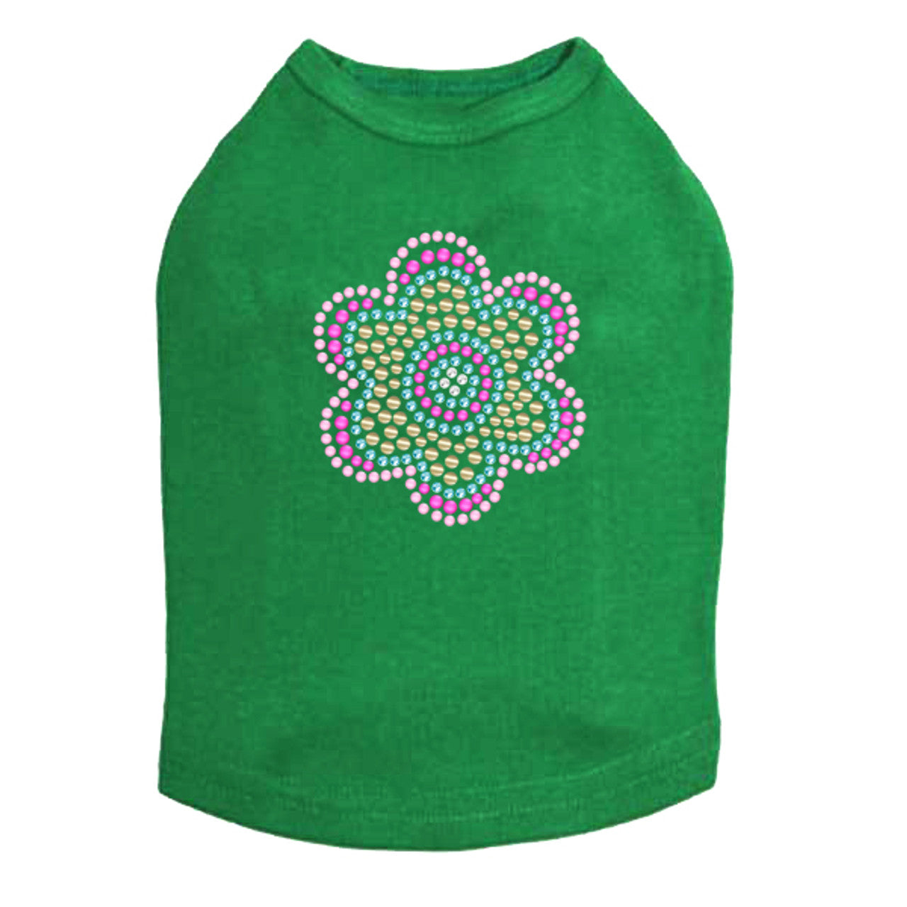Multicolor Nailhead Flower - Dog Tank