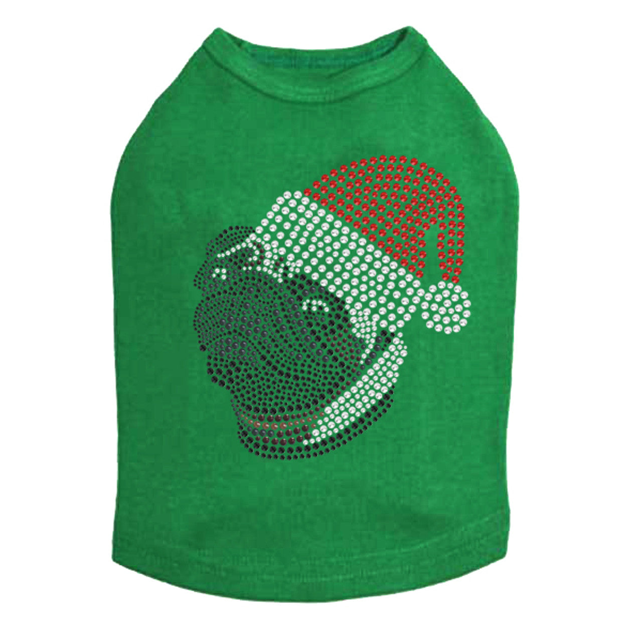 Pug with Santa Hat - Dog Tank