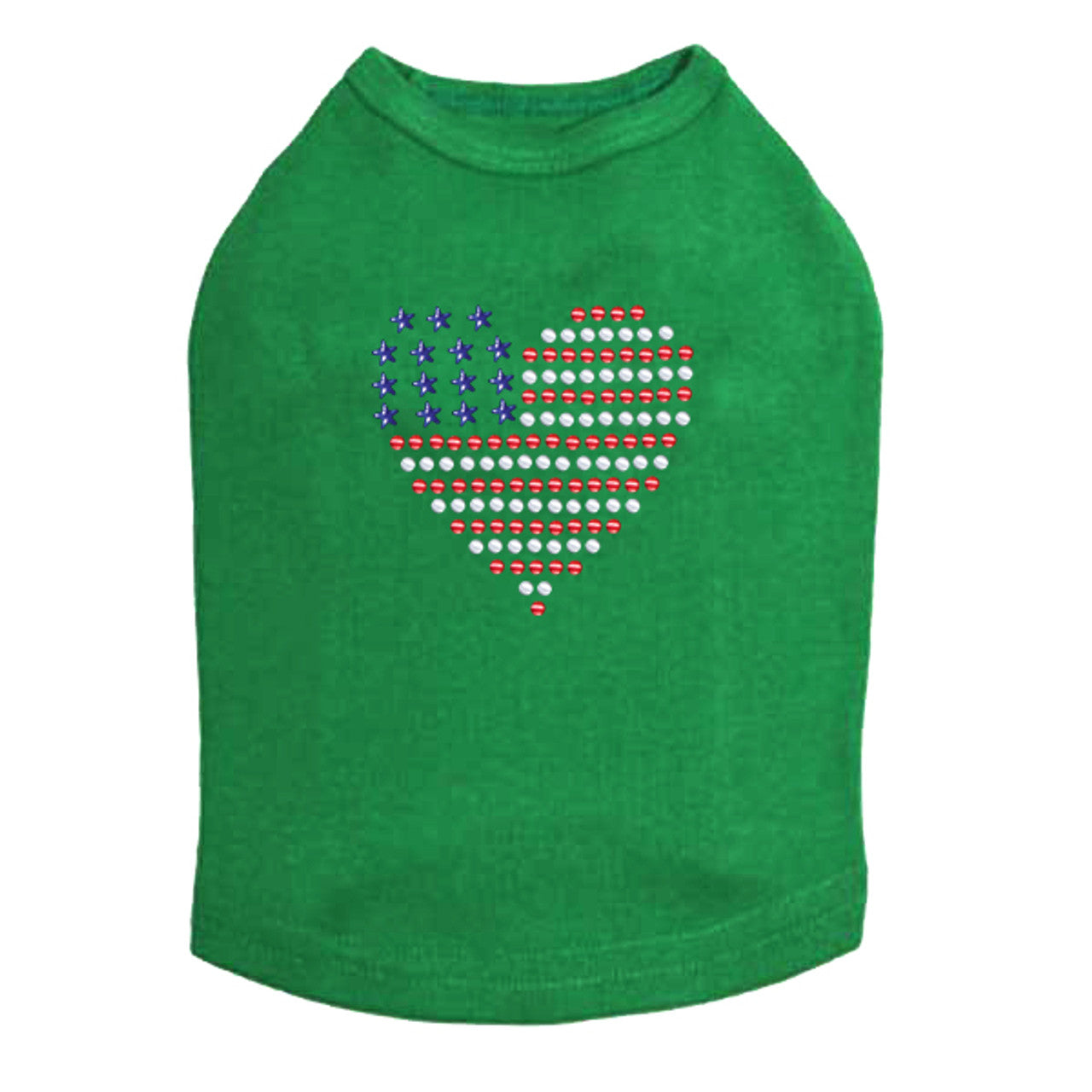 Patriotic Heart 1 - Dog Tank