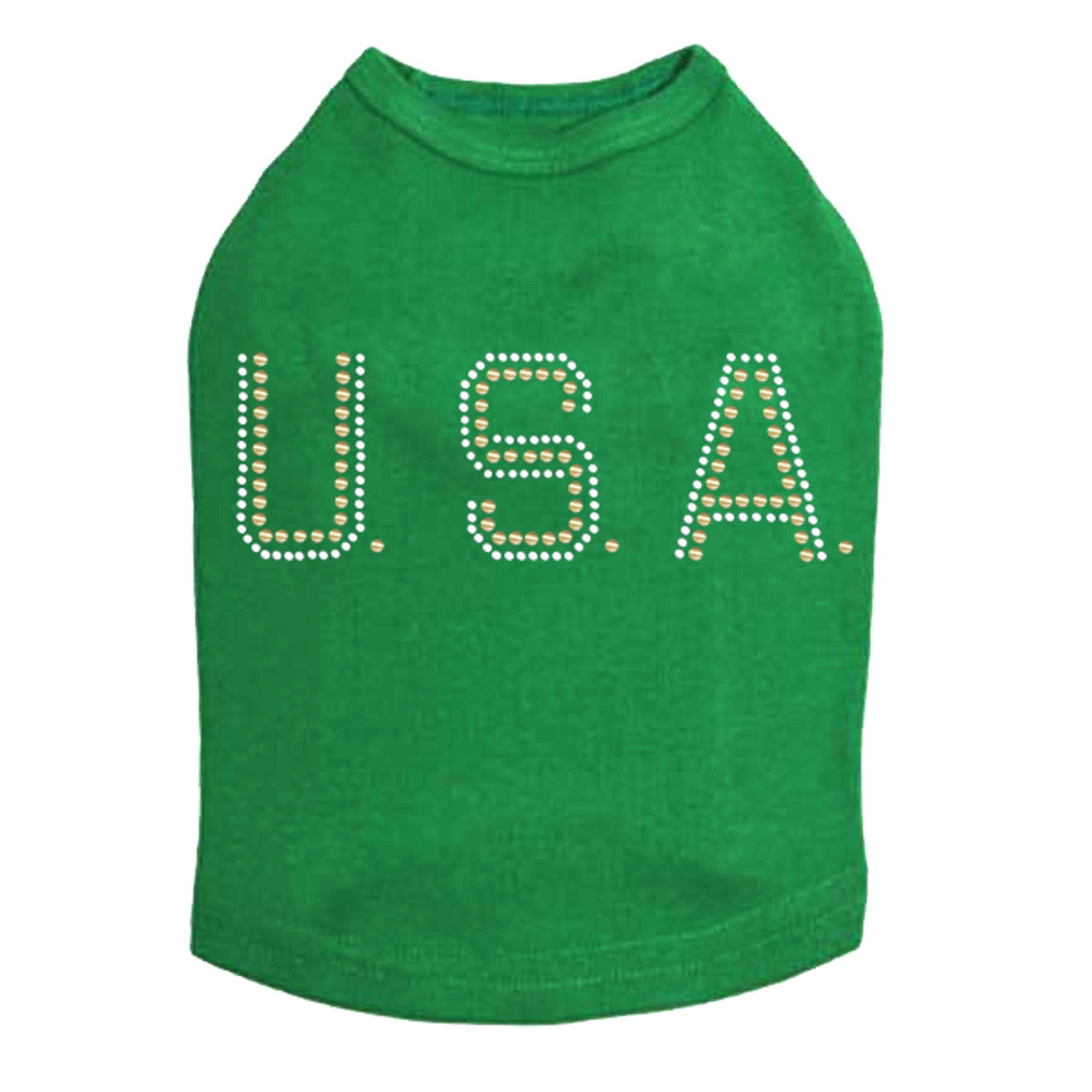 USA (Gold & Silver Nailheads) - Dog Tank