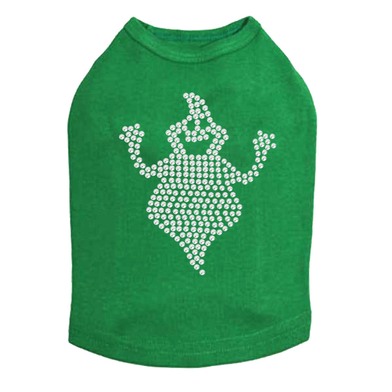 Fat Rhinestone Ghost - Dog Tank