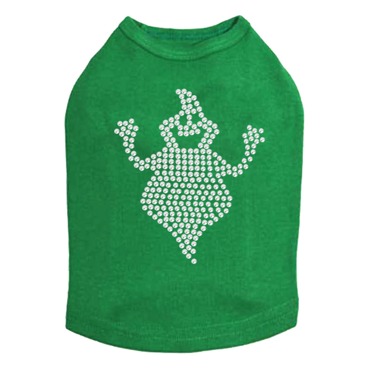 Fat Rhinestone Ghost - Dog Tank
