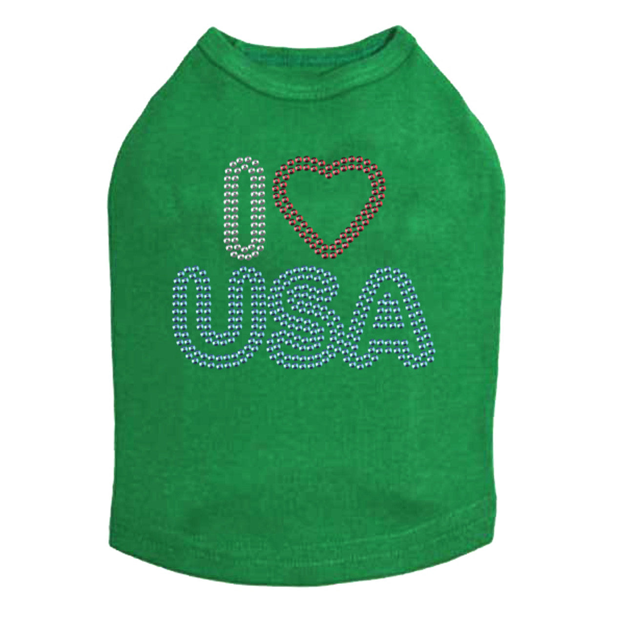 I Love USA 2- Dog Tank