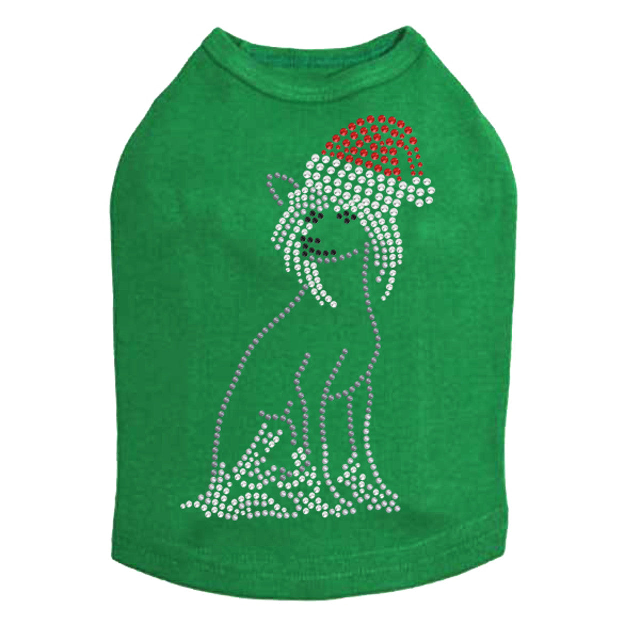 Chinese Crested with Santa Hat - Dog Tank