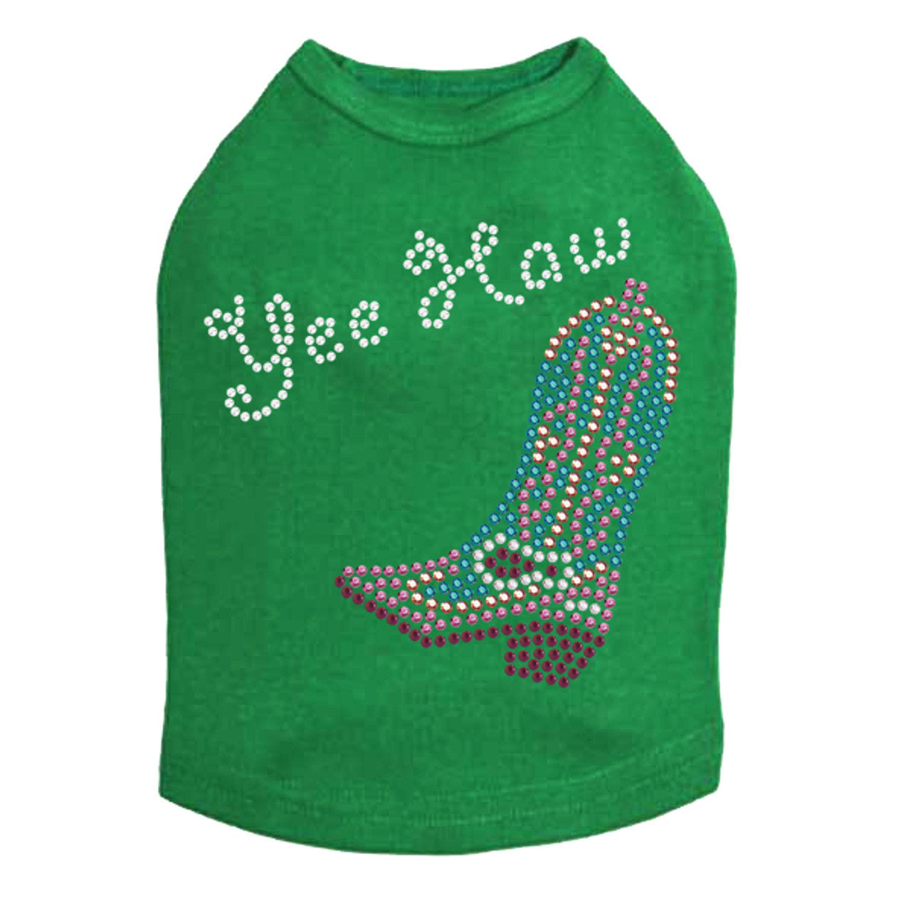 Boot (Pink & Turquoise with Yee Haw) - Dog Tank
