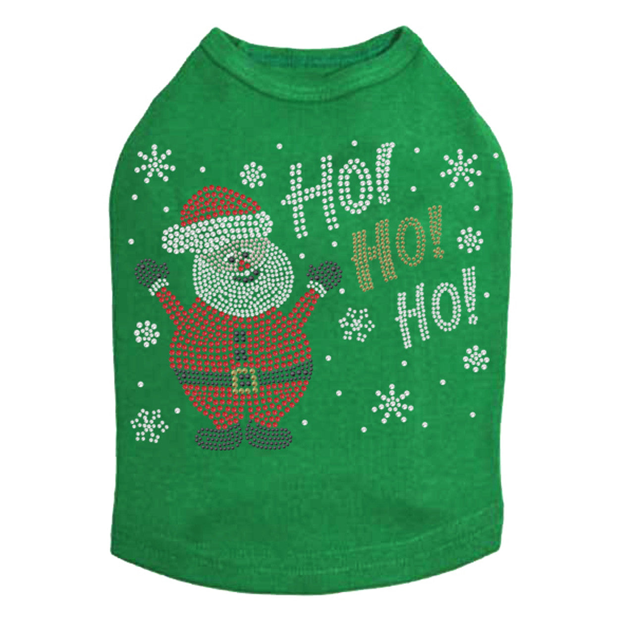 Ho Ho Santa with Snowflakes - Dog Tank