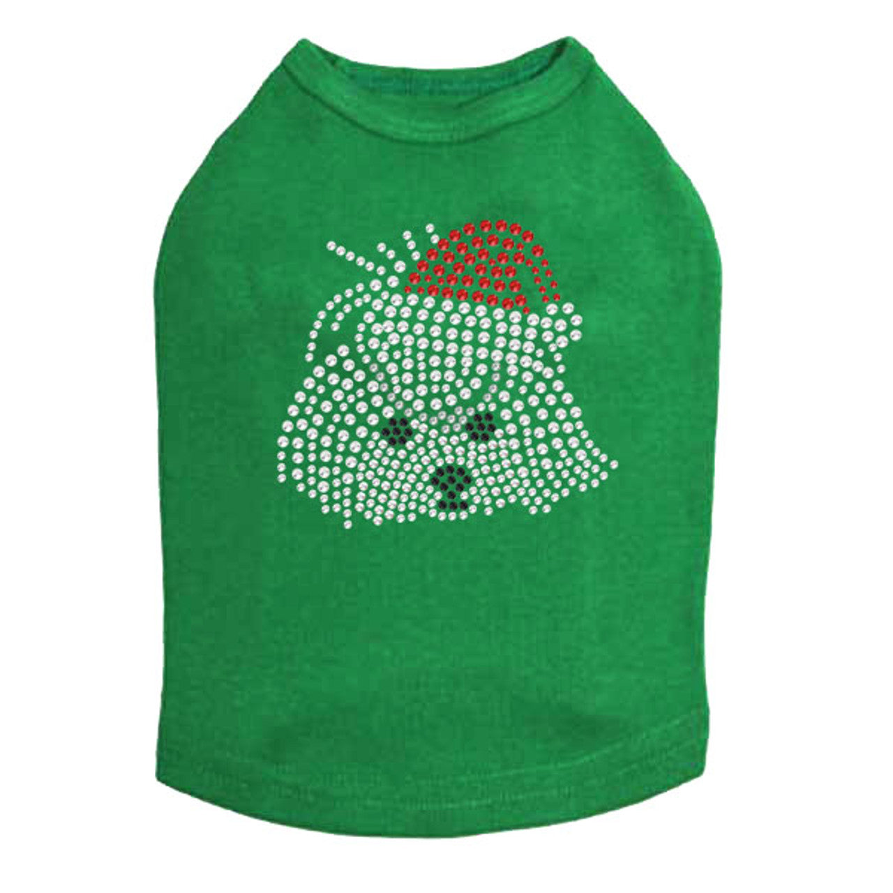 Maltese Face with Santa Hat - Dog Tank