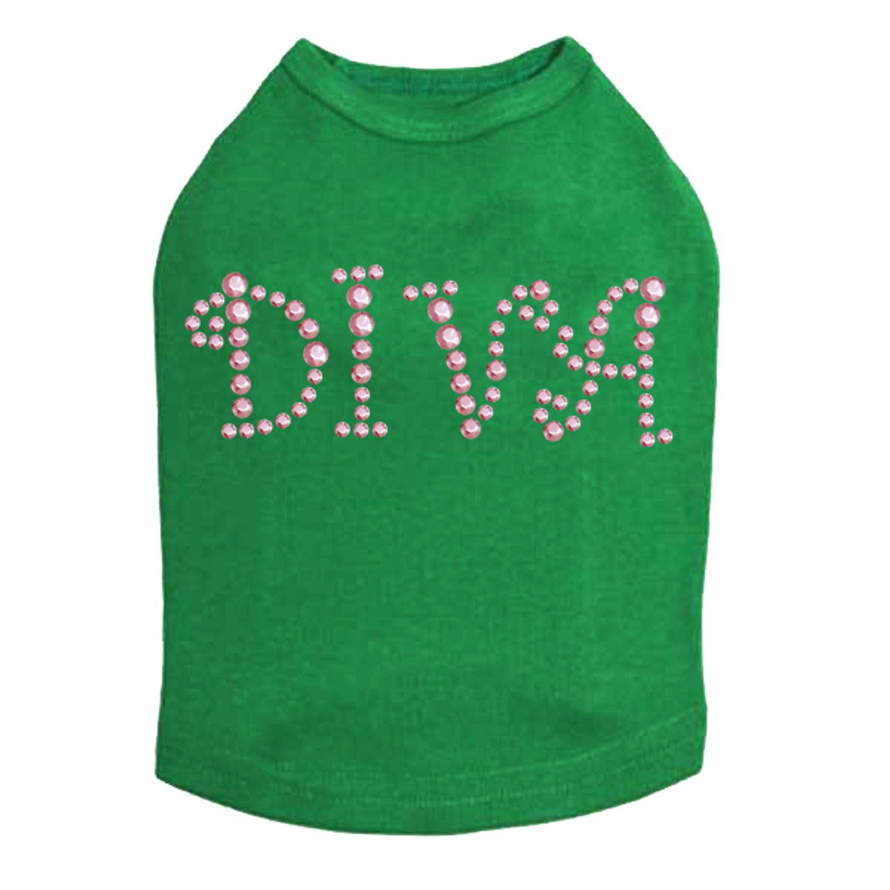 Diva (Pink Rhinestuds) - Dog Tank