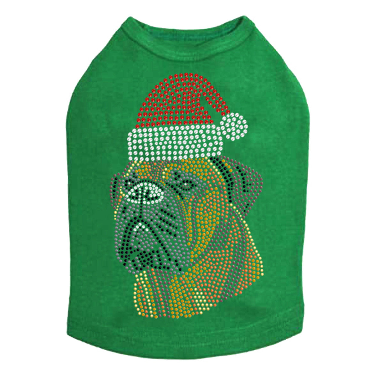 Bullmastiff with Santa Hat - Dog Tank