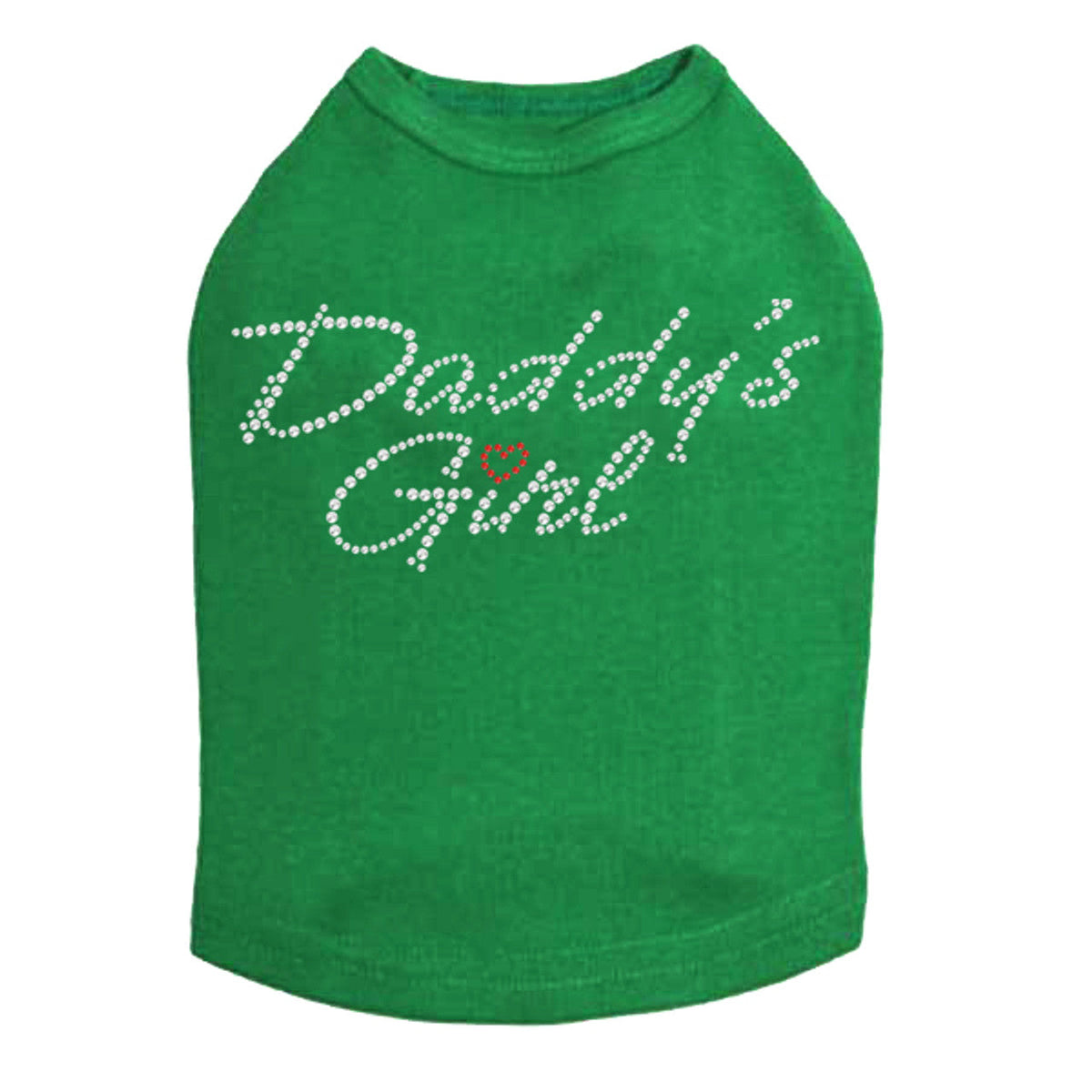 Daddys Girl with Red Heart - Dog Tank