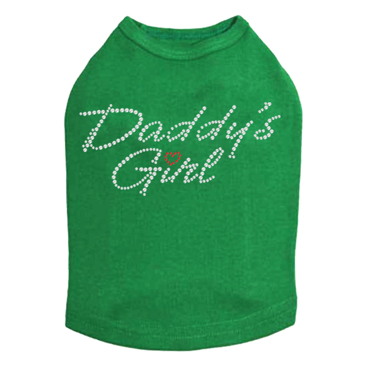 Daddys Girl with Red Heart - Dog Tank