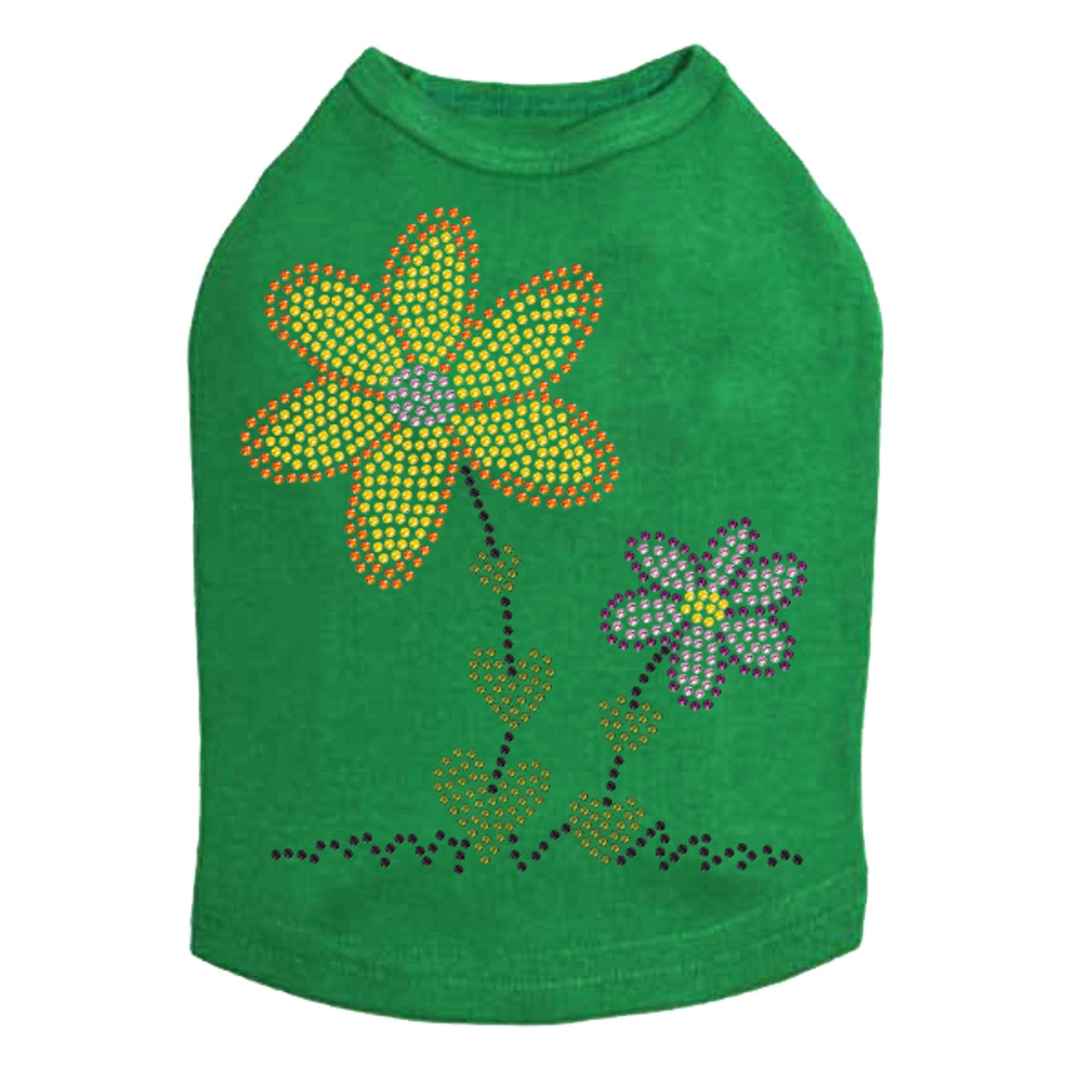 Orange & Purple Flowers - Dog Tank