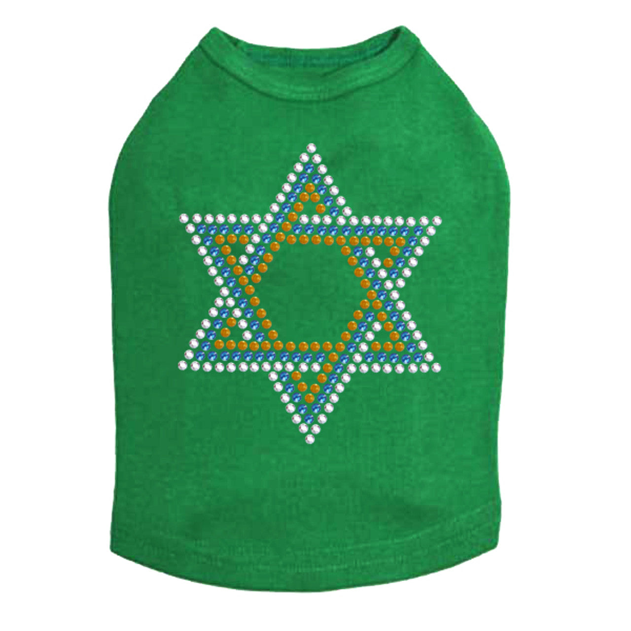 Star of David - Small (Blue, Silver, & Gold) - Dog Tank