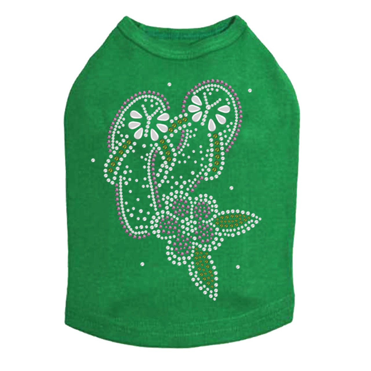 Pink Flip Flops with Flowers - Dog Tank