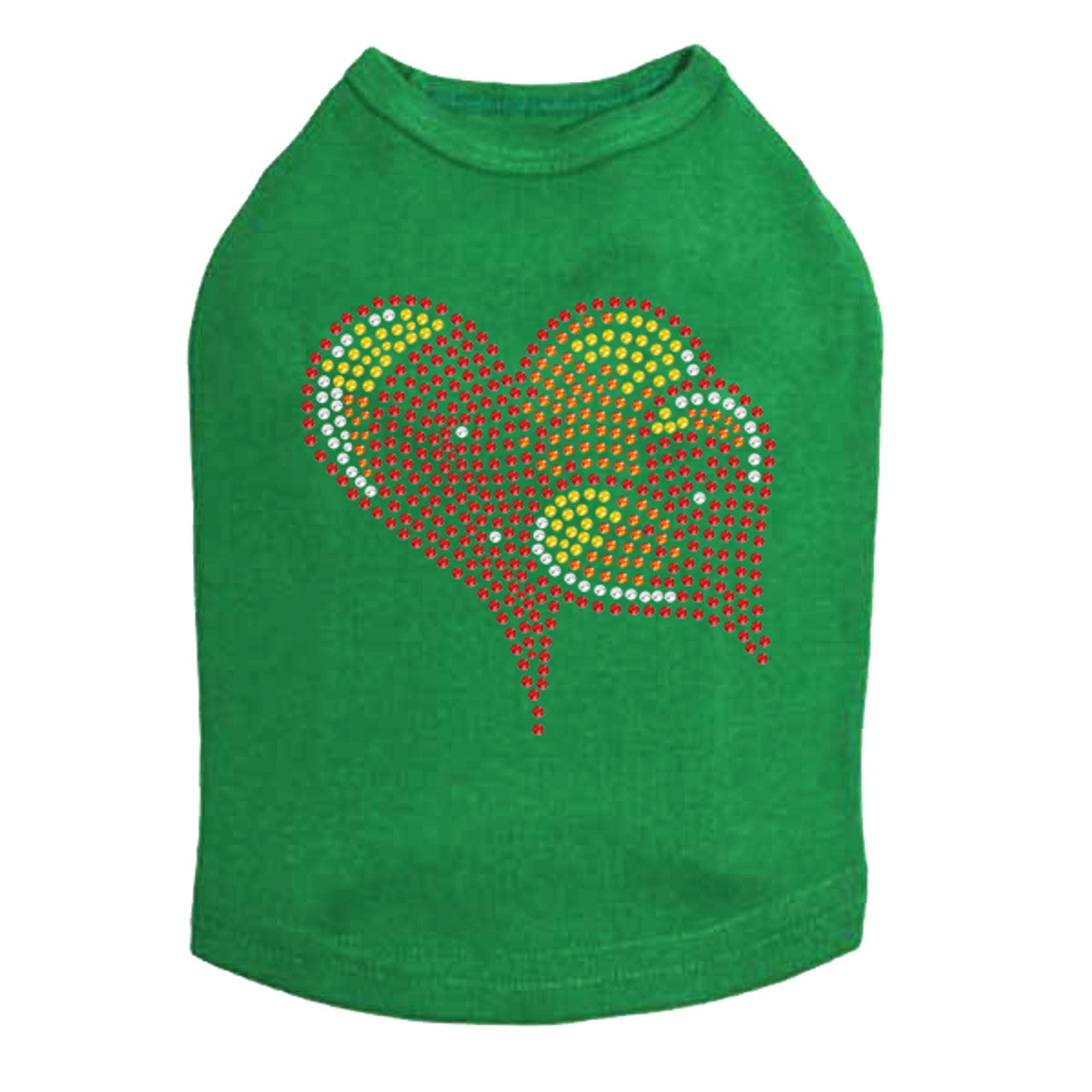 Red, Orange & Yellow Hearts - Dog Tank