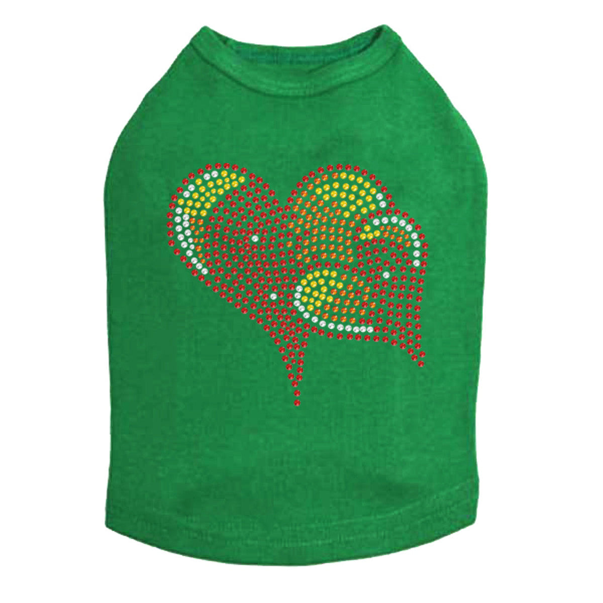 Red, Orange & Yellow Hearts - Dog Tank