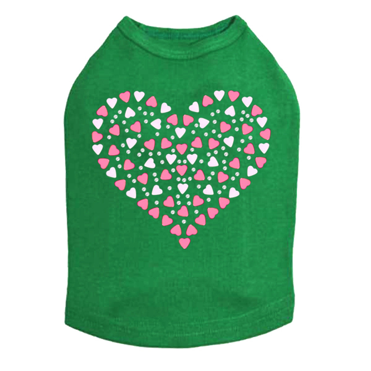 Pink Nailhead Hearts - Dog Tank