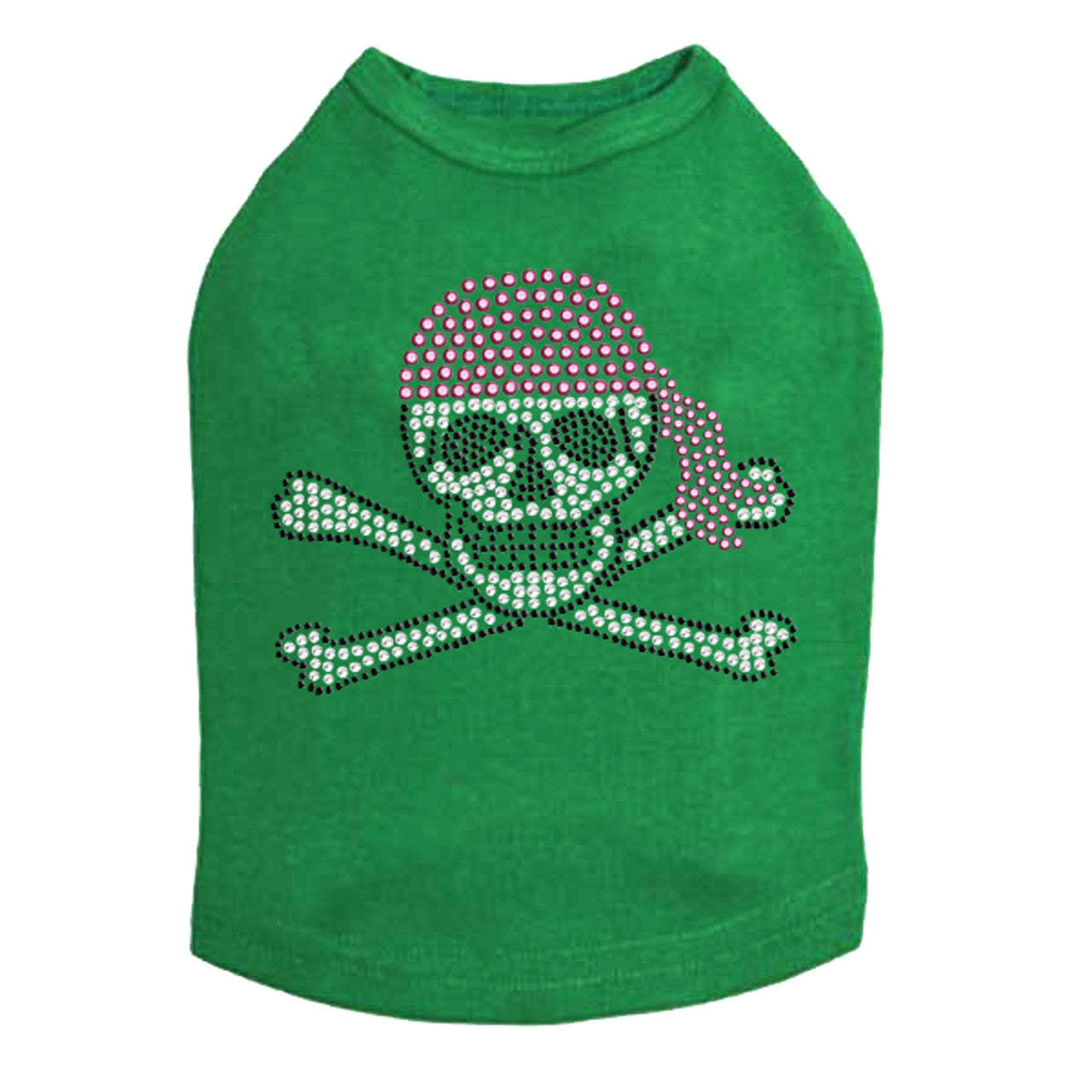 Skull with Pink Bandanna - Dog Tank