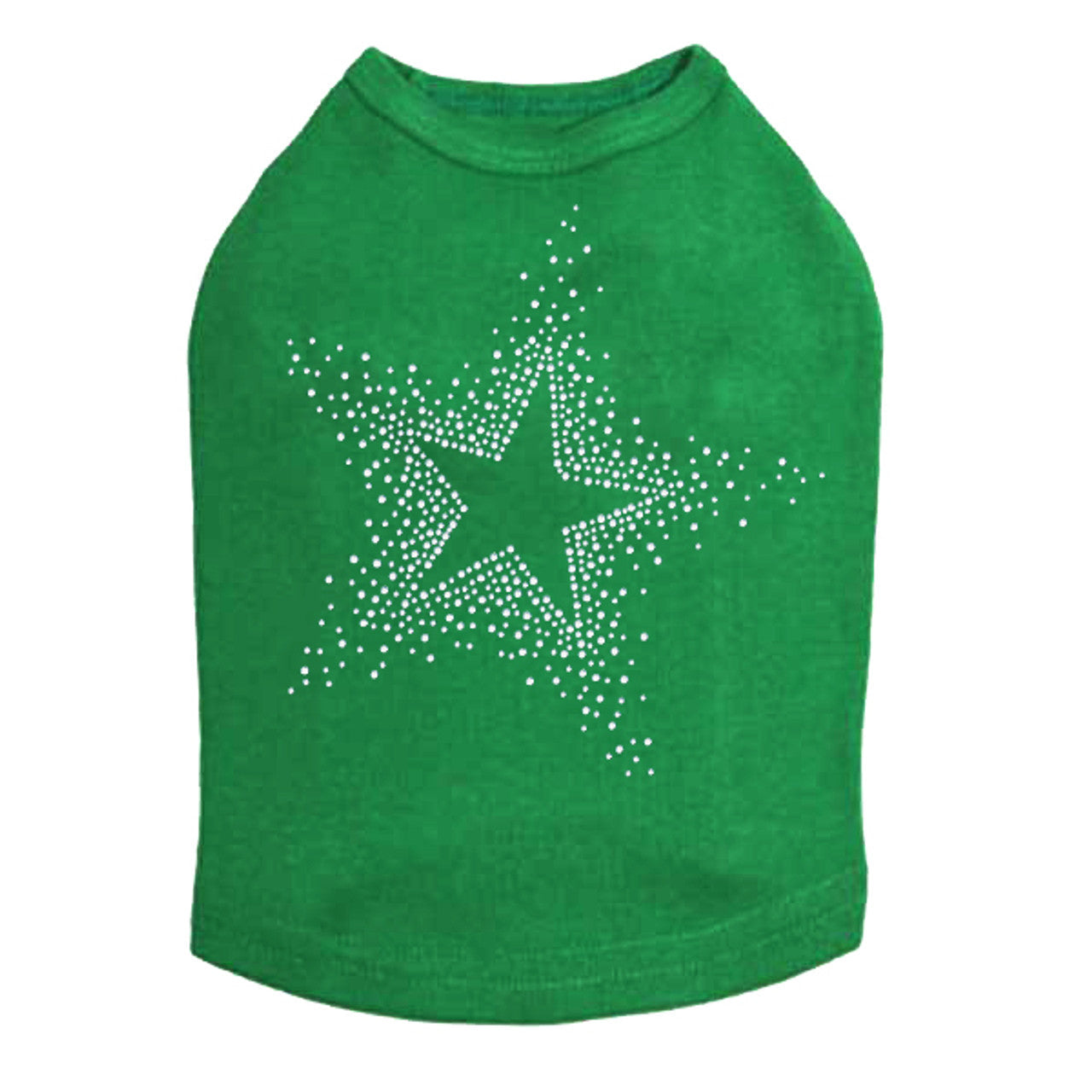 Star (Clear Rhinestones) - Dog Tank