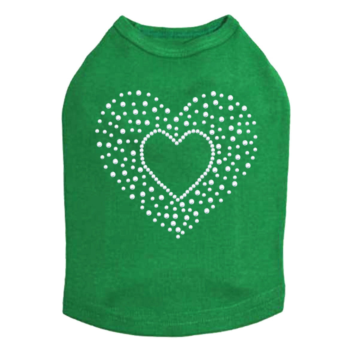 Heart with Scattered Stones - Dog Tank